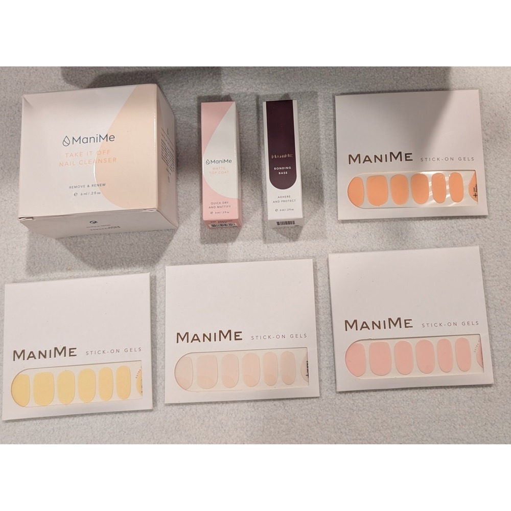 ManiMe Nail Bundle 5 Sets Gel Stick On Nails Clean Girl Coquette Self Care
